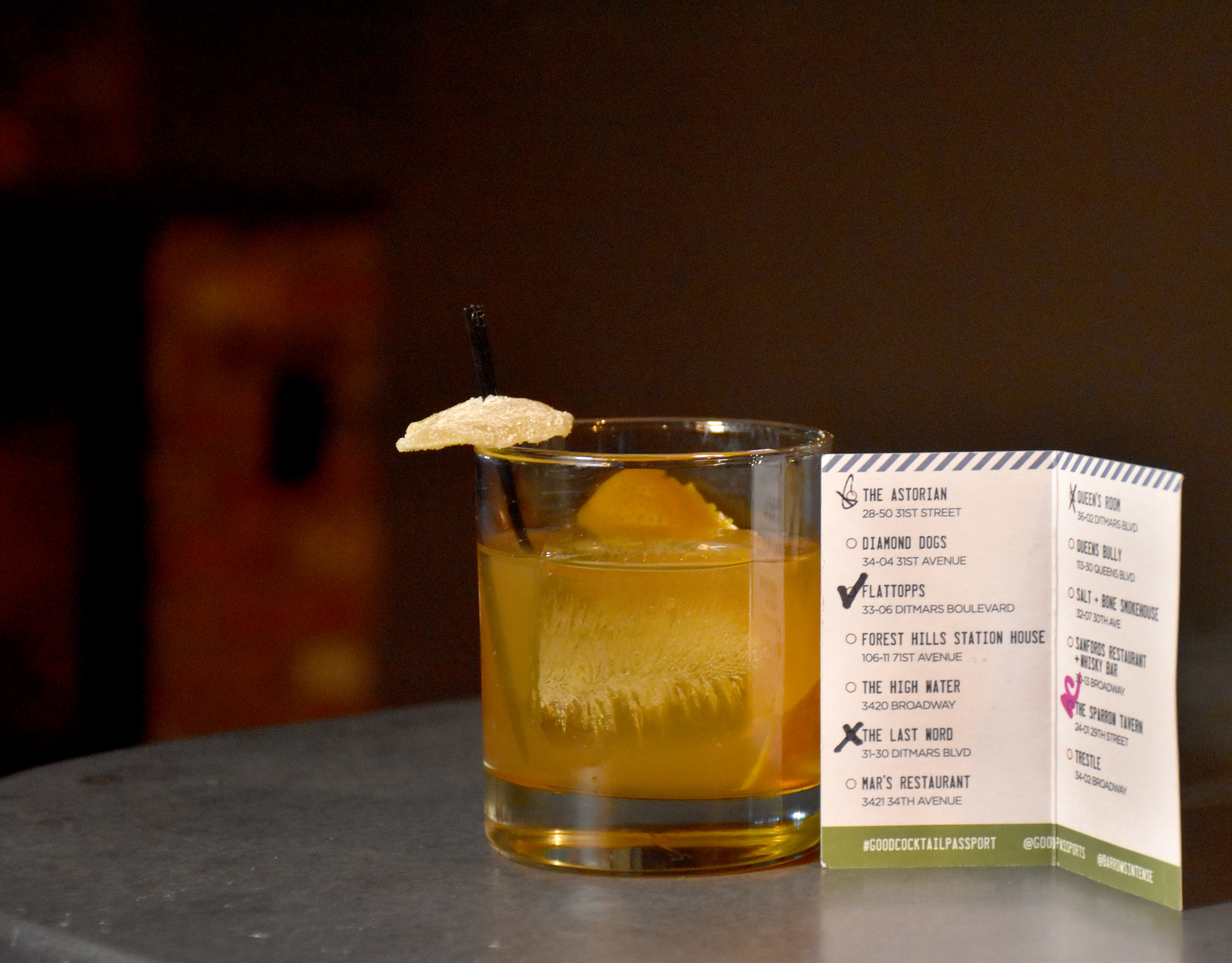 The Astorian | Barrow's Intense Ginger Liqueur Ginger Old Fashioned | Vintage Cocktails